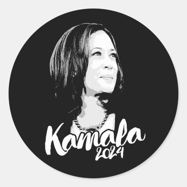 Kamala 2024 runder aufkleber (Vorderseite)