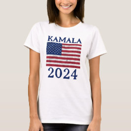KAMALA 2024 USA-Fahne Vintager, blauer demokratisc T-Shirt