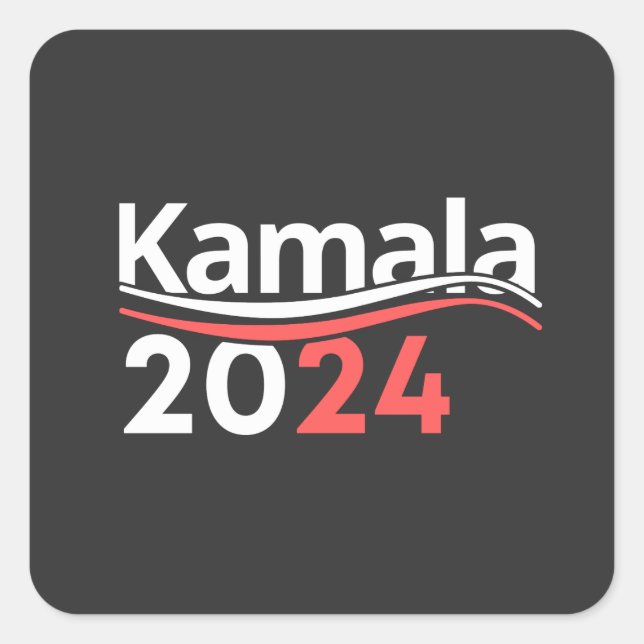 kamala 2024, Vizepräsident kamala harris for women Quadratischer Aufkleber (Vorderseite)