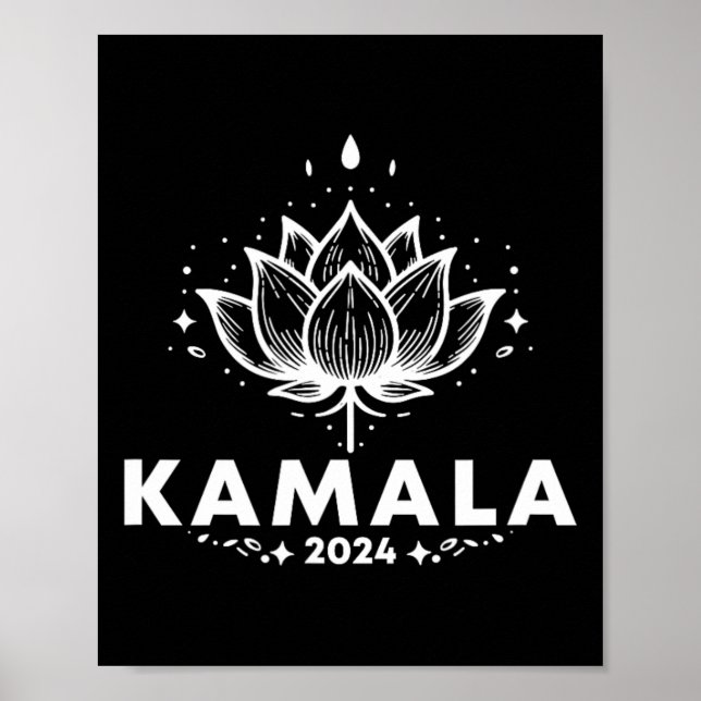 Kamala 2024 White Lotus Poster (Vorne)