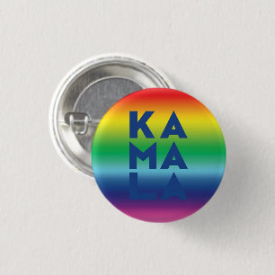 Kamala 3 Silben Regenbogen lgbtq Gay Pride Button