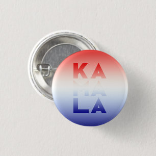 Kamala 3 Silben, rot, weiß und blau Button