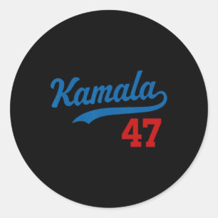 Kamala 47 Baseball Style Kamala Harris 2024 Präsid Runder Aufkleber