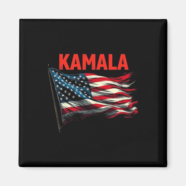 Kamala American Flag Magnet (Vorne)