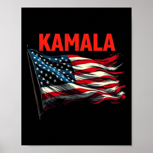 Kamala American Flag Poster (Vorne)