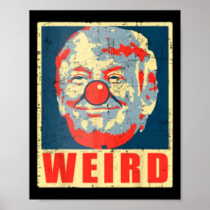 Kamala Anti Trump Clown Vintag Retro Trump komisch Poster