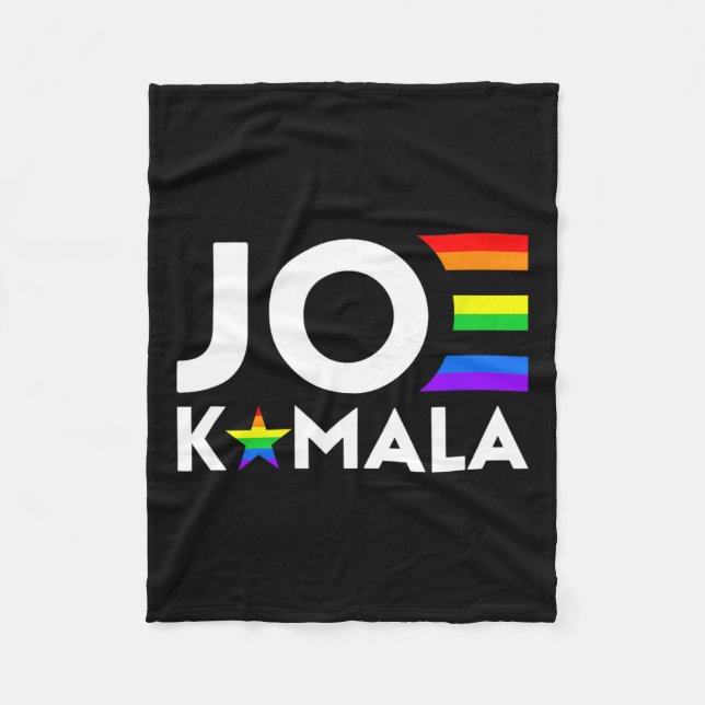 Kamala Biden Harris 2020 Gay Pride Flag Democ Fleecedecke (Vorderseite)