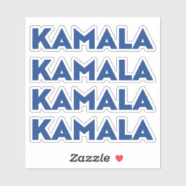 Kamala Blau moderne, fette Typografie vier Aufkleb Aufkleber