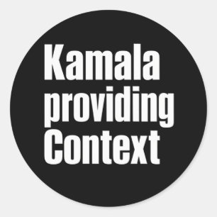 Kamala Brat Limettengrün liefert Kontext Runder Aufkleber