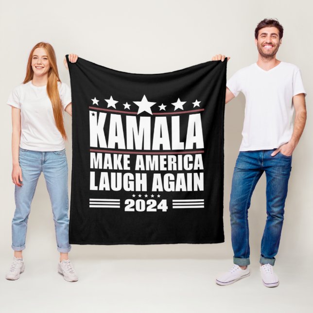 Kamala bringt Amerika wieder zum Lachen über die a Fleecedecke (Beispiel)