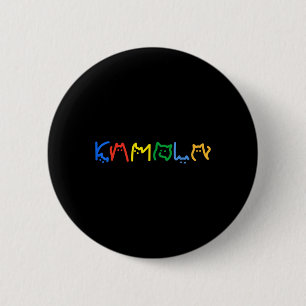 Kamala Cat Lettering Positive Funny Gifts Button