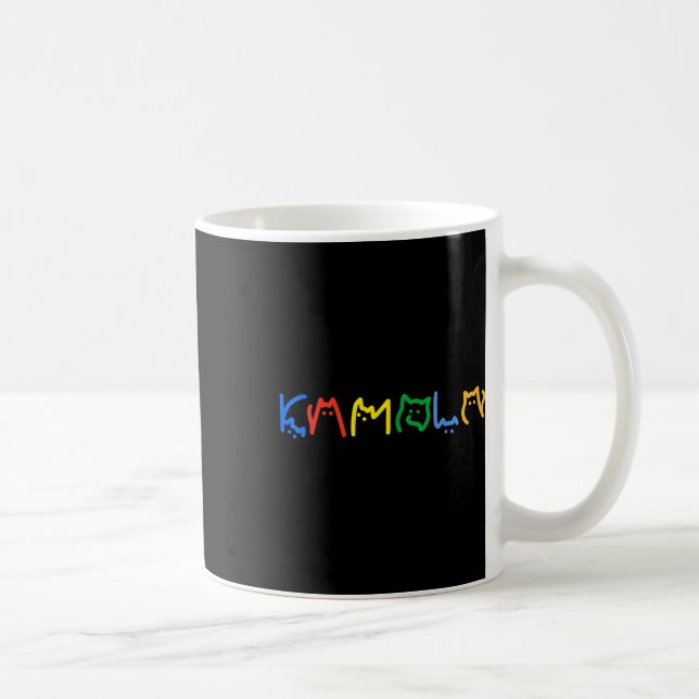 Kamala Cat Lettering Positive Funny Gifts Kaffeetasse (Rechts)