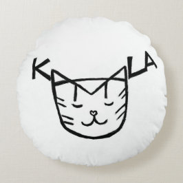 Kamala Cat Round Pillow Rundes Kissen