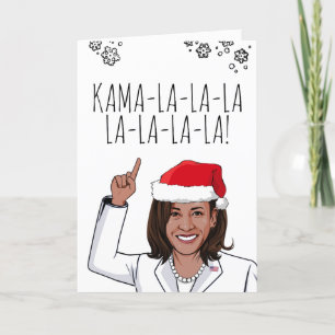 Kamala Christmas Card: Kamala-la-la-la Karte