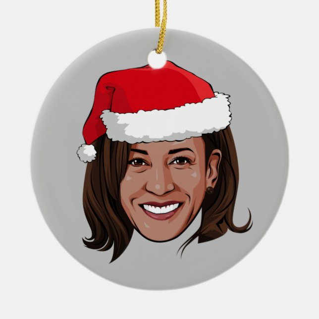 Kamala Claus 2020 Keramik Ornament (Vorne)