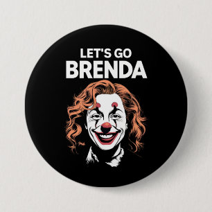 Kamala Clown Let's Go Brenda Button