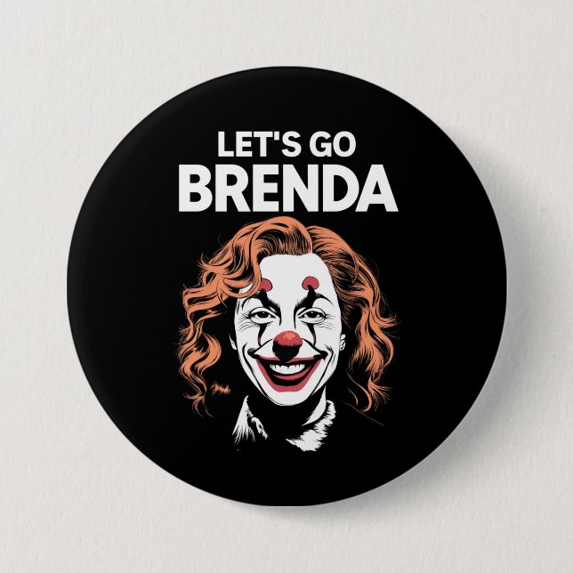 Kamala Clown Let's Go Brenda Button (Vorderseite)