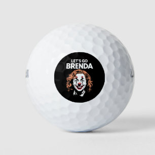 Kamala Clown Let's Go Brenda Golfball