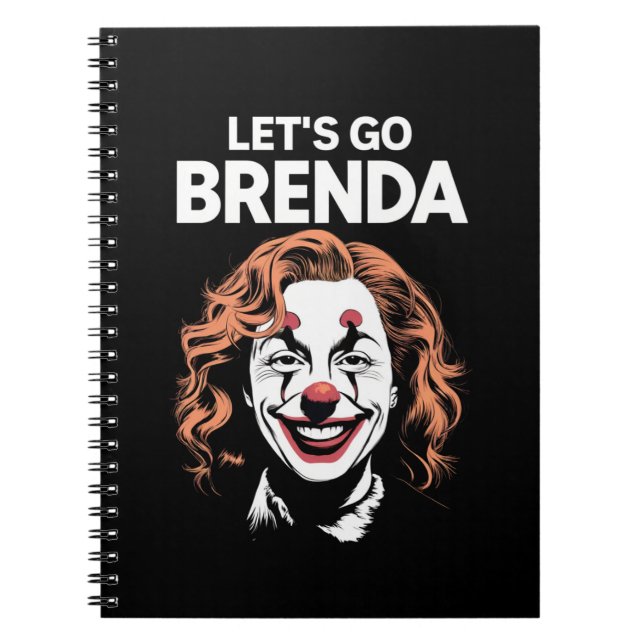 Kamala Clown Let's Go Brenda Notizblock (Vorderseite)