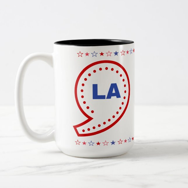 Kamala, Comma La, 2024 Patriotic Zweifarbige Tasse (Links)