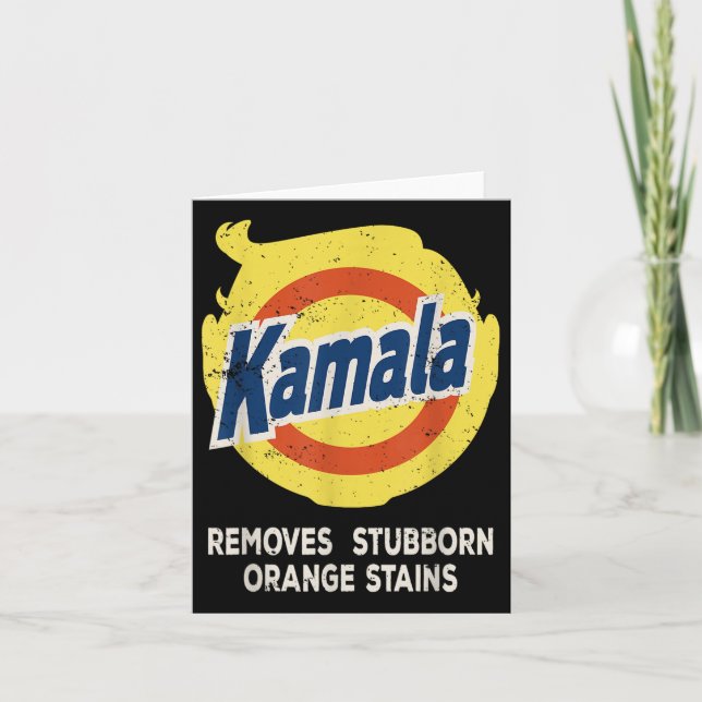 Kamala Detergent entfernt Stubborn-Orangenstadien Karte (Vorderseite)
