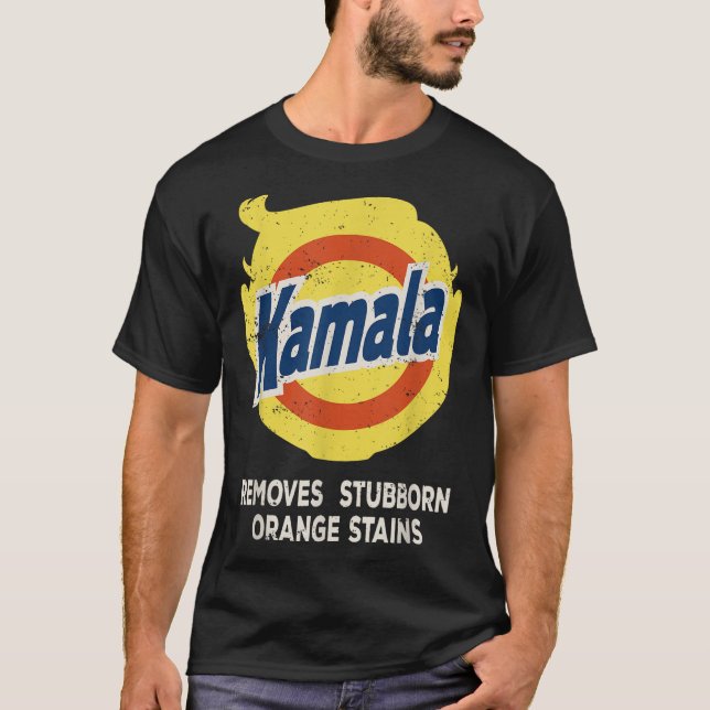 Kamala Detergent entfernt Stubborn-Orangenstadien T-Shirt (Vorderseite)