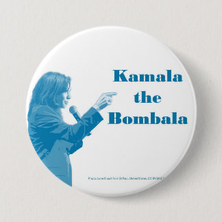 Kamala die Bombala (blau) Button