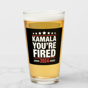 Kamala, du bist gefeuert Kamala Harris 2024 Glas