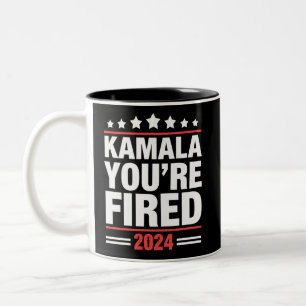 Kamala, du bist gefeuert Kamala Harris 2024 Zweifarbige Tasse