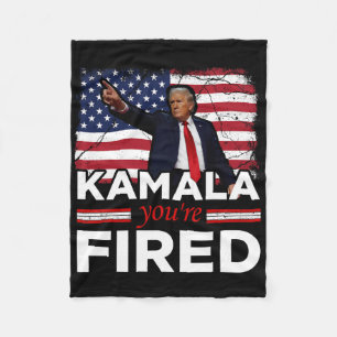 Kamala, du bist gefeuert, lustig  fleecedecke