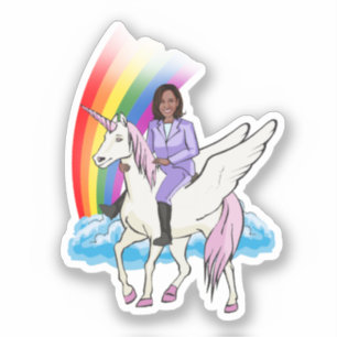 KAMALA EINHORN UND REGENBOGEN-AUFKLEBER AUFKLEBER