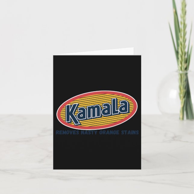 Kamala entfernt Eklige Orange Stains Funny Karte (Vorderseite)