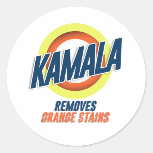 Kamala entfernt Orange Stains Runder Aufkleber