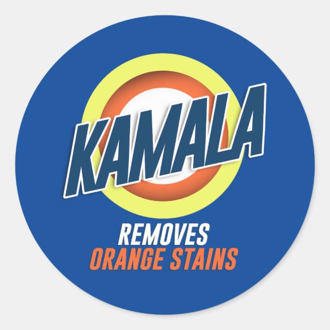 Kamala entfernt Orange Stains Runder Aufkleber (Vorderseite)