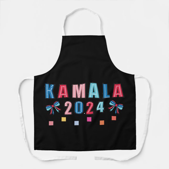 Kamala für 2024. Schwarze Farbe. All-Over-Druck Sc Schürze (Vorderseite)