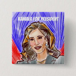 Kamala für den Präsidenten Button