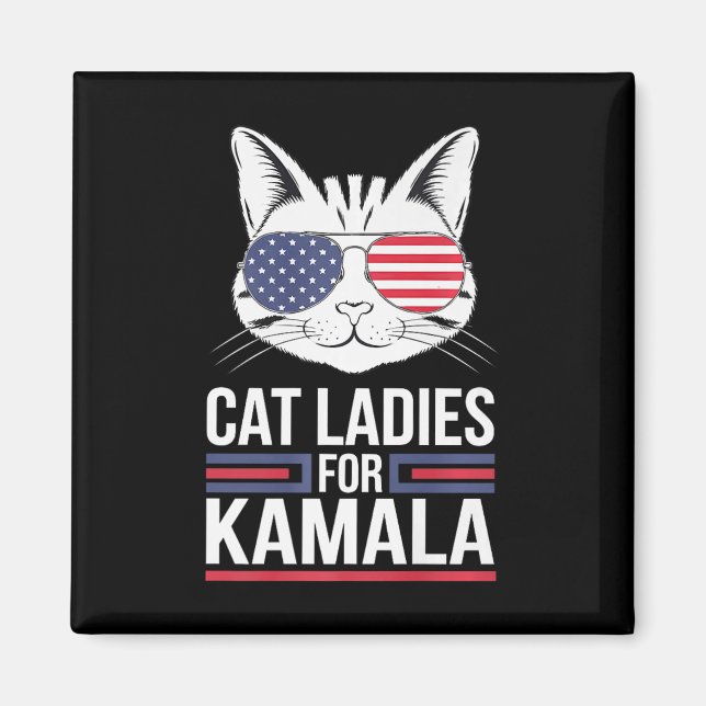 Kamala für den Präsidenten - Katze Lady Uni Magnet (Vorne)
