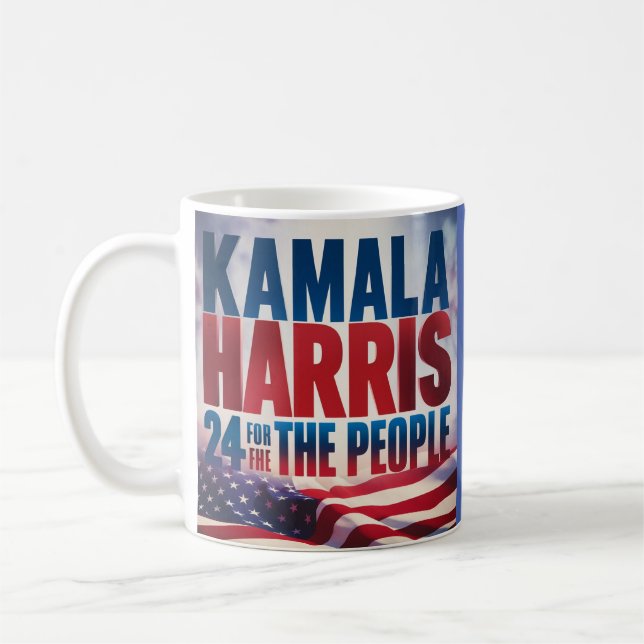 Kamala für die Politische Kaffee-Tasse Kaffeetasse (Links)