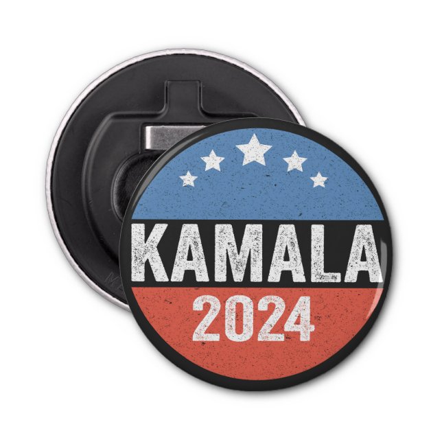 Kamala für die Wahl von Präsident Kamala 2024 Flaschenöffner (Vorderseite)