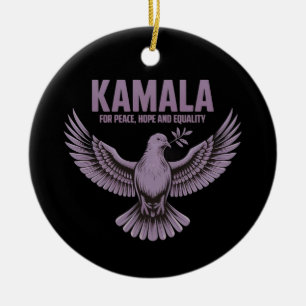 Kamala für Frieden, Hoffnung und Gleichberechtigun Keramik Ornament