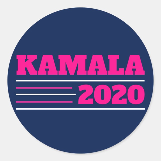 Kamala für Präsident 2020 Runder Aufkleber (Vorderseite)