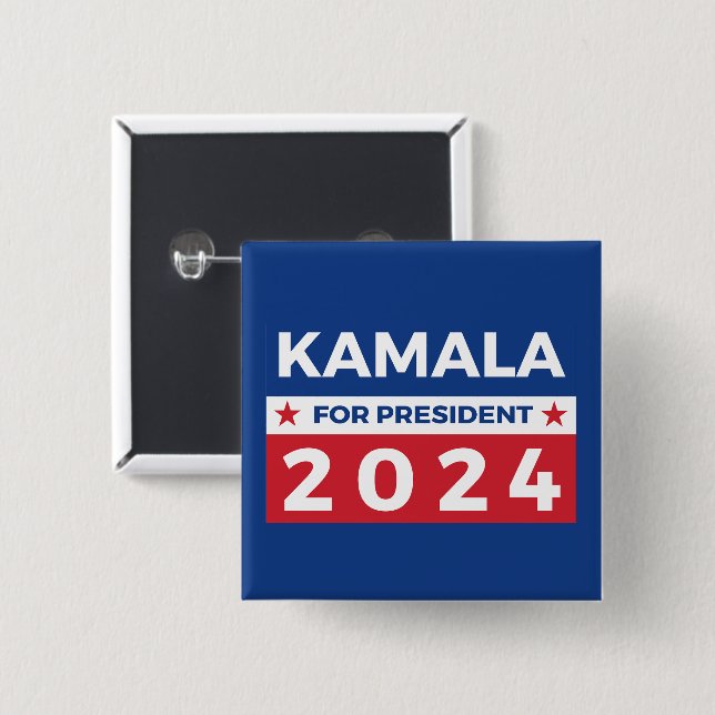 Kamala für Präsident 2024 Button (Vorne & Hinten)