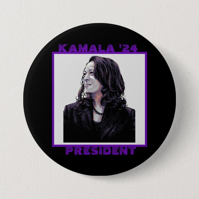 Kamala für Präsident 2024 Button (Vorderseite)