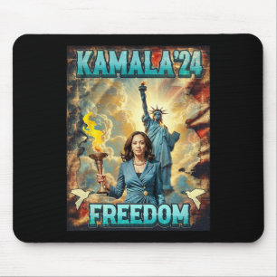 Kamala Für Präsident Slogan Statue Liberty Pro Har Mousepad