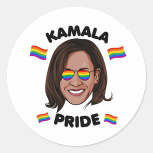 KAMALA GAY PRIDE RUNDER AUFKLEBER