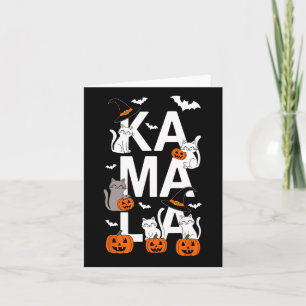 Kamala Halloween Cat Pumpkin Hexenhut Lover Kamal Karte
