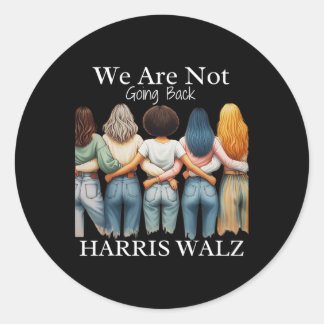 Kamala Haris Waltz 2024 Frau Präsidentin, wir sind Runder Aufkleber