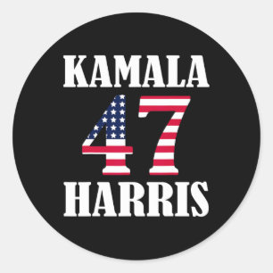 Kamala Hariss 47 Wahl 2024 Runder Aufkleber