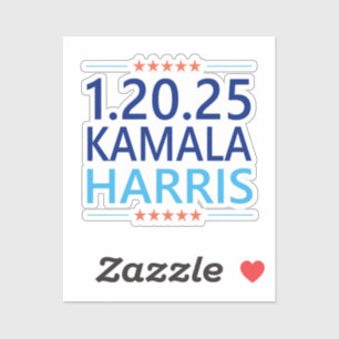 Kamala Harris 1. Frau Präsidentin 1.20.25 Aufkleber