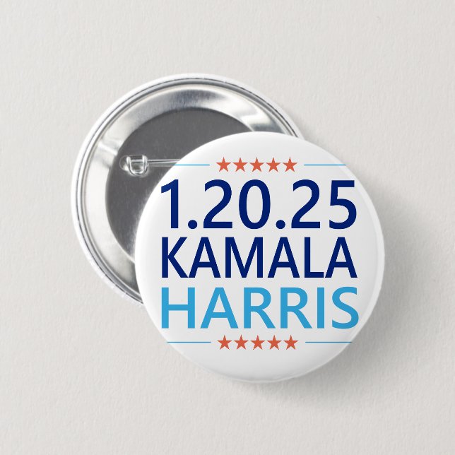 Kamala Harris 1. Frau Präsidentin 1.20.25 Button (Vorne & Hinten)